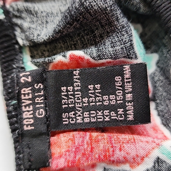 Forever 21 Black Floral Print Jumpsuit with Belt - Picture 6 of 7